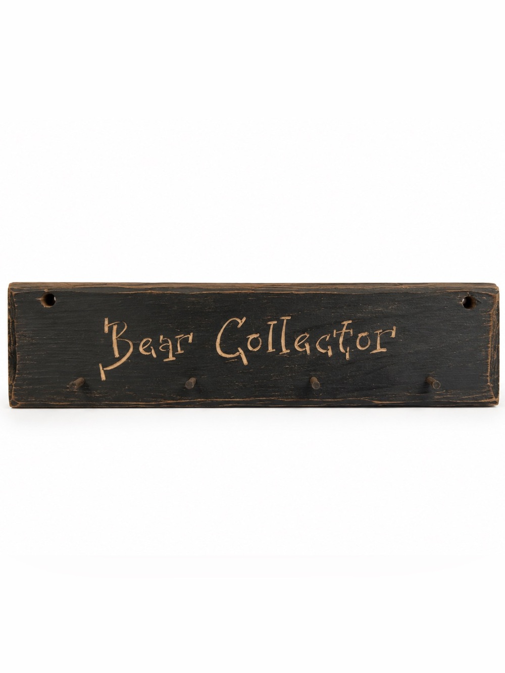 Rustic Black Wall Hanger Bear Collector